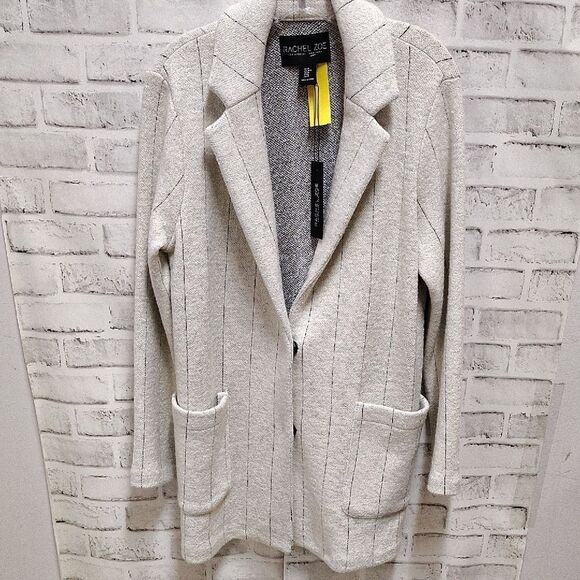 RACHEL Rachel Roy Gray Blazer Relaxed Fit Jacket - Picture 1 of 4